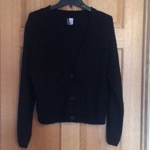 Divided H & M black button down sweater